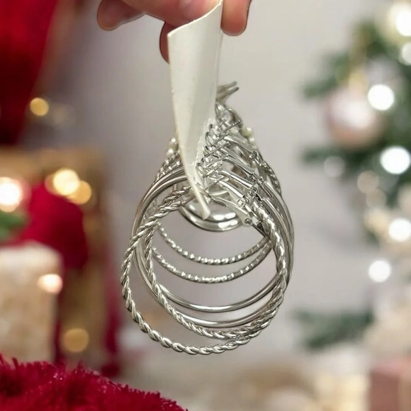 Silver hoop earrings - 6pairs 12pieces #jewellery #earrings #silver #poshmark - Picture 2 of 2